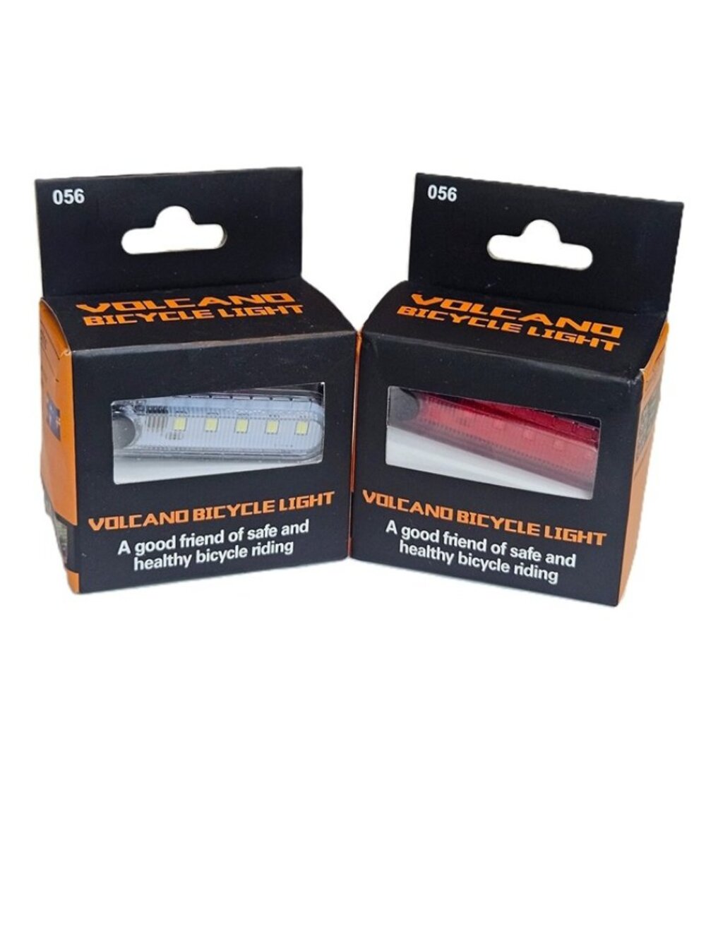 Volcano USB Rechargeable Bicycle Front and Rear Lights - Set of 2